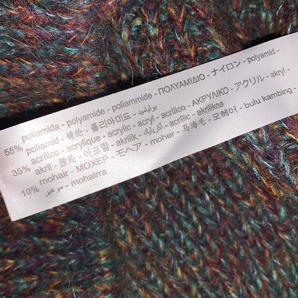 ZARA Mohair Roses & Ruddle Multi Colour Knit Mockneck Sweater - Picture 12 of 13